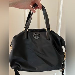 Tory Burch nylon crossbody/tote with leather trim